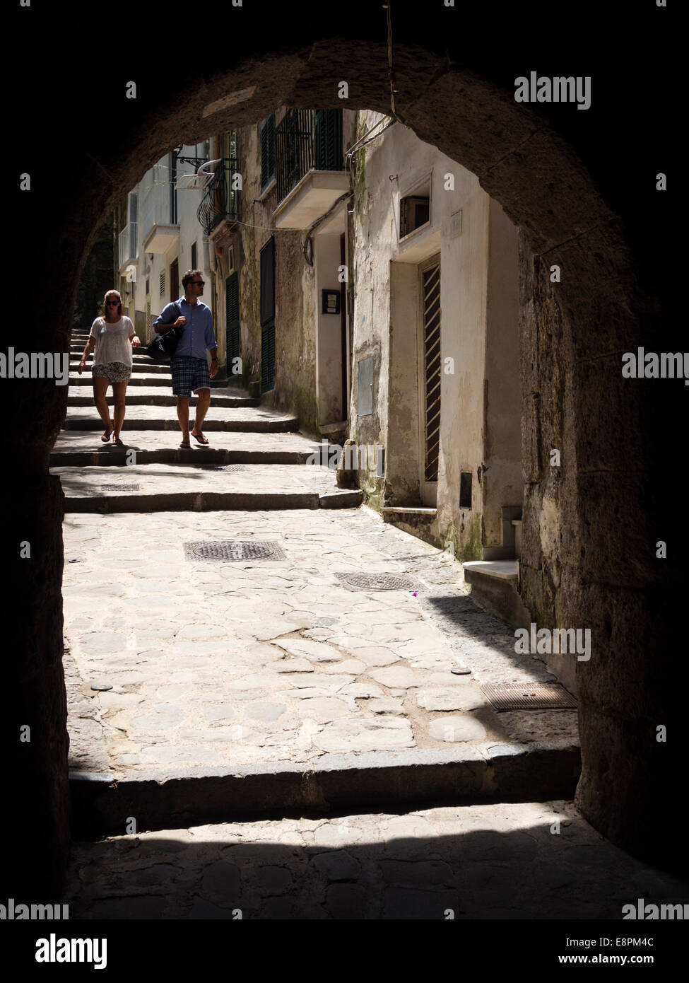 Path leading to Marina Grande in Sorrento Italy Stock Photo