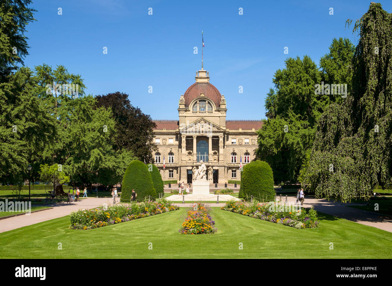 Palais du Rhin or Palace of the Rhine in Strasbourg, France, Europe Stock Photo