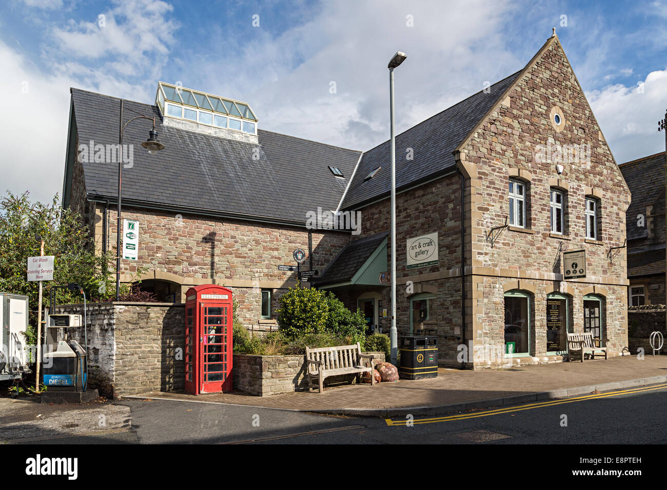 Crickhowell tourist information centre and art gallery, Powys, Wales, UK Stock Photo