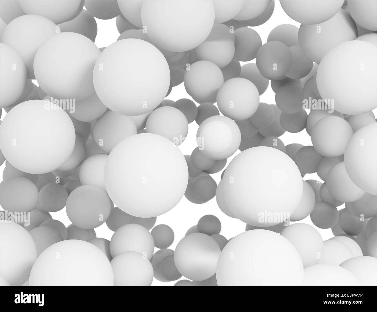 Abstract background with blank white spheres Stock Photo