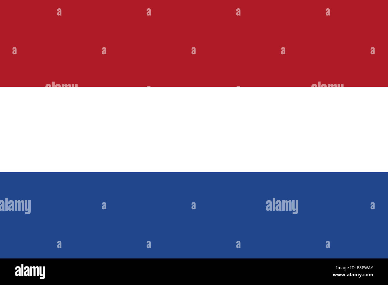 Flag of Netherlands - Netherlands flag standard ratio - true RGB color mode Stock Photo