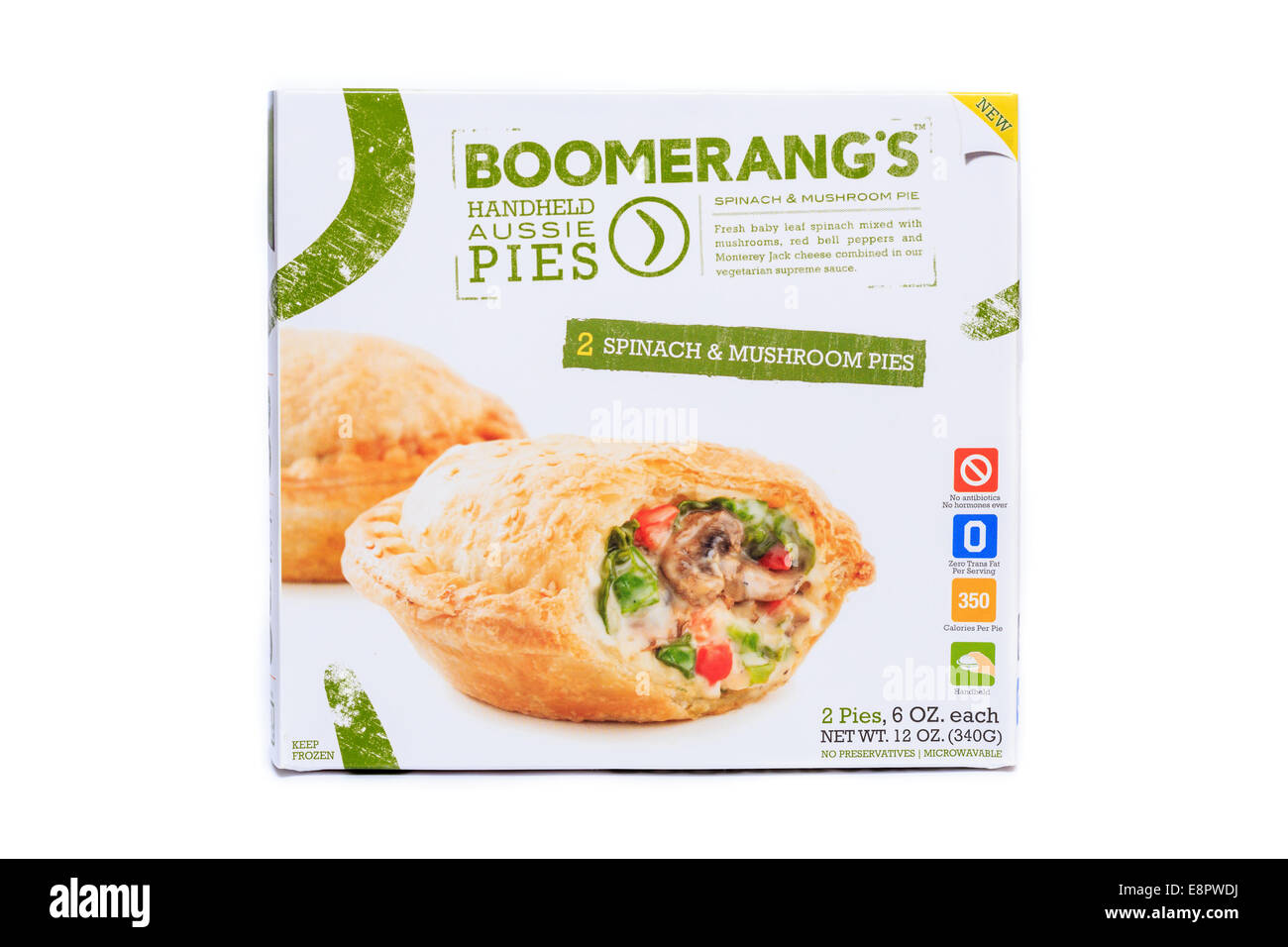 Boomerang's Frozen Prepared Spinach & Mushroom Handheld Aussie Pies ...