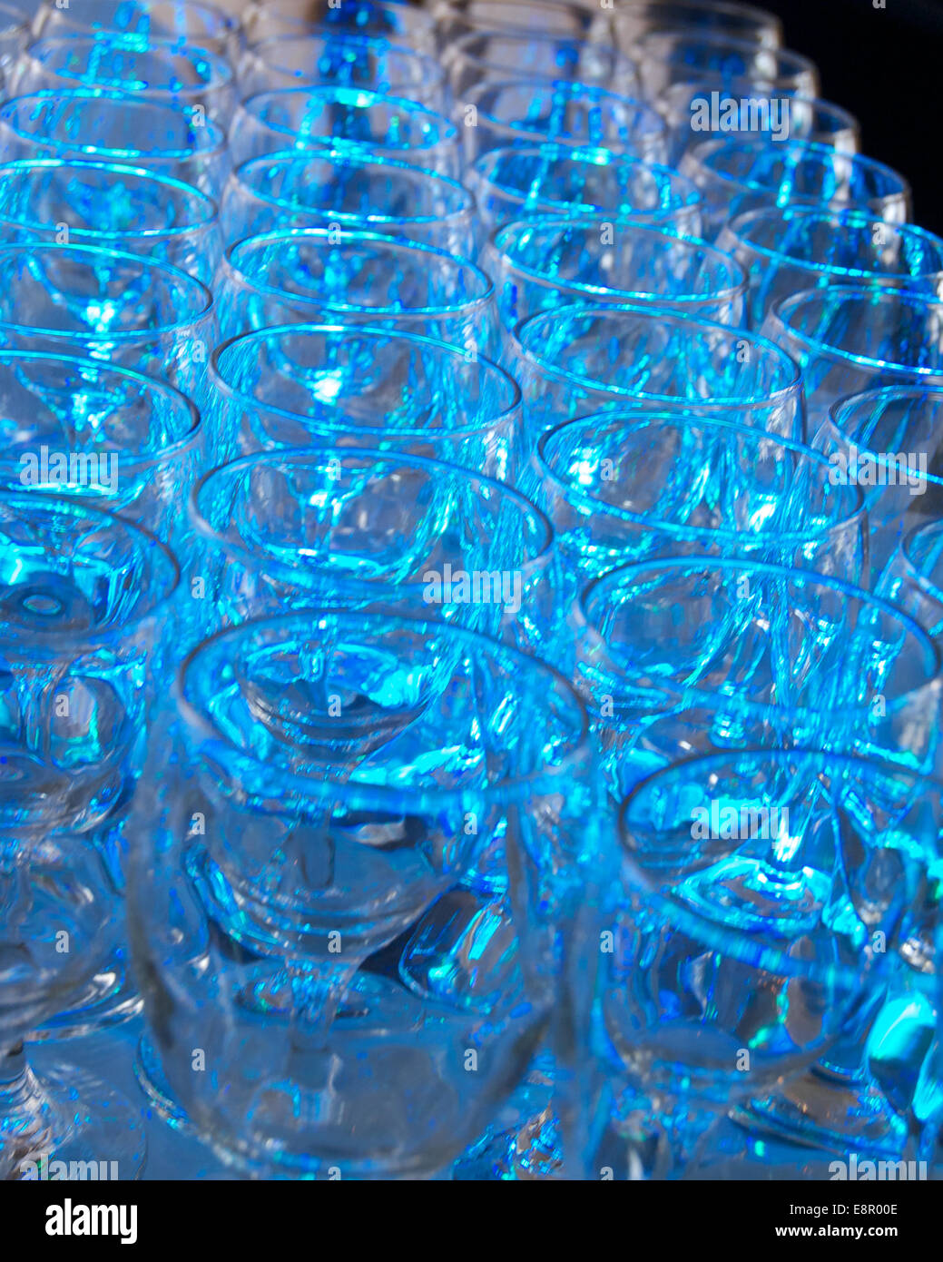 Blue Champagne Glasses Stock Photo Alamy
