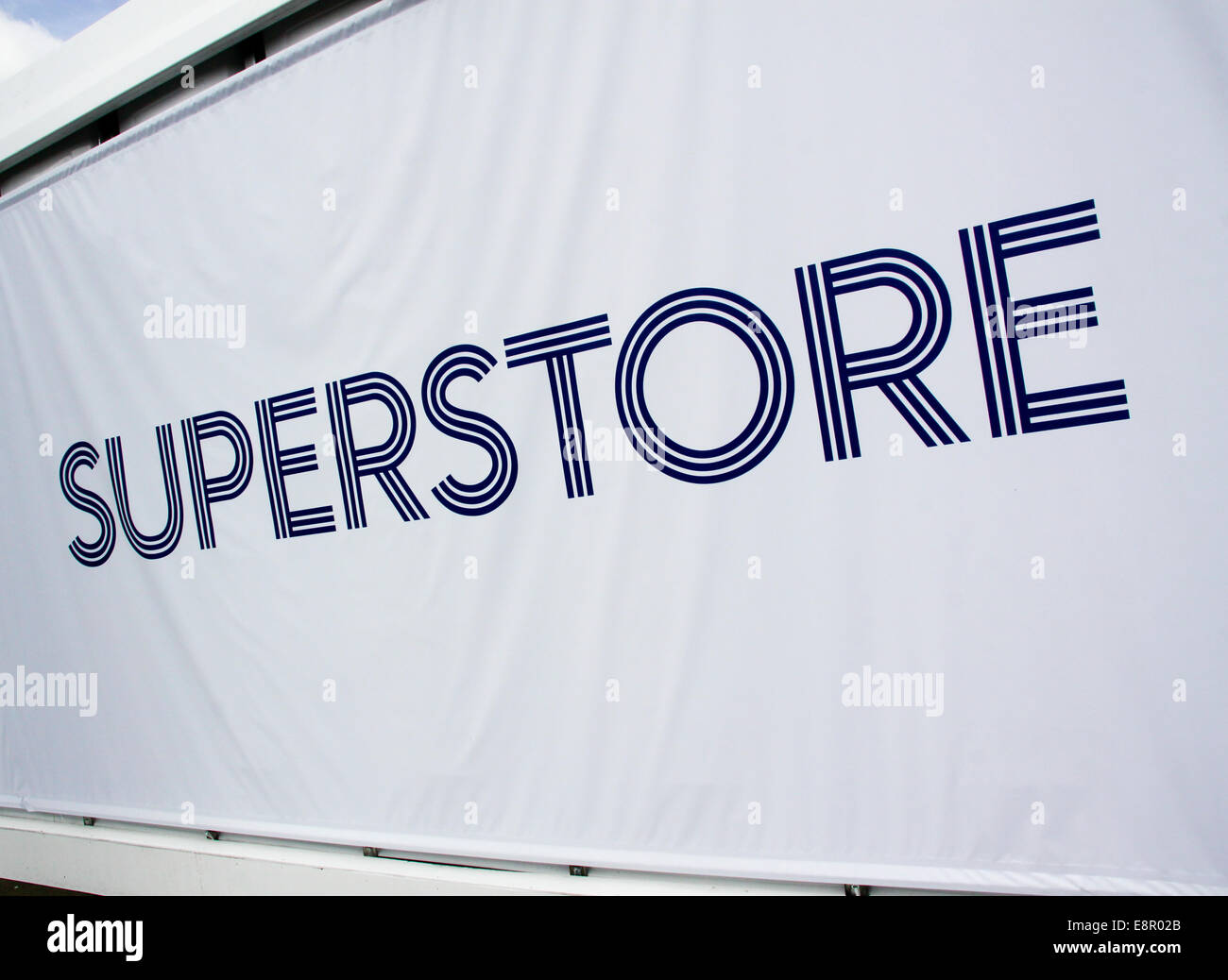 Superstore sign on side of marquee Stock Photo