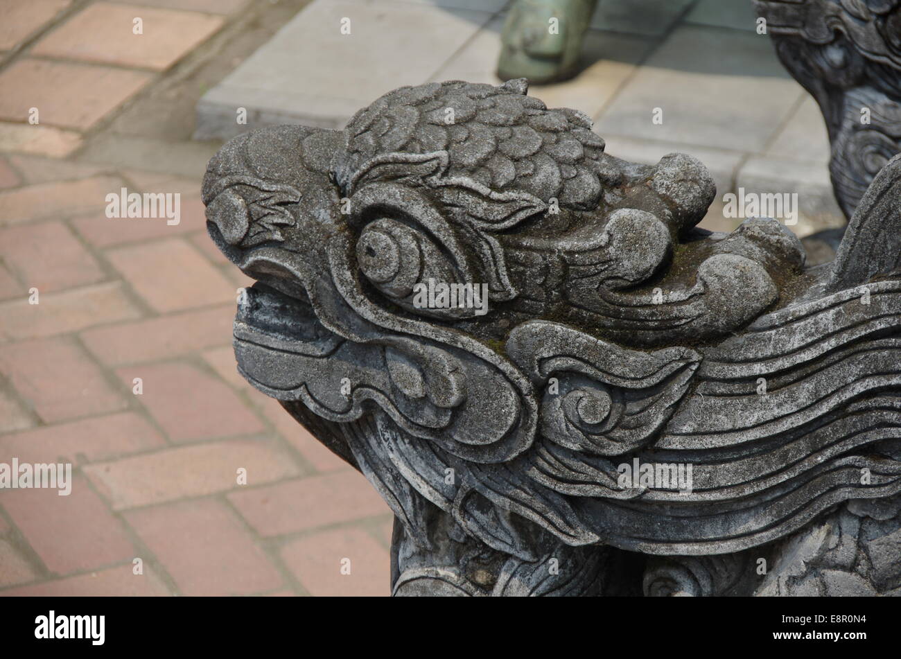 Dragon head statue Stock Photo