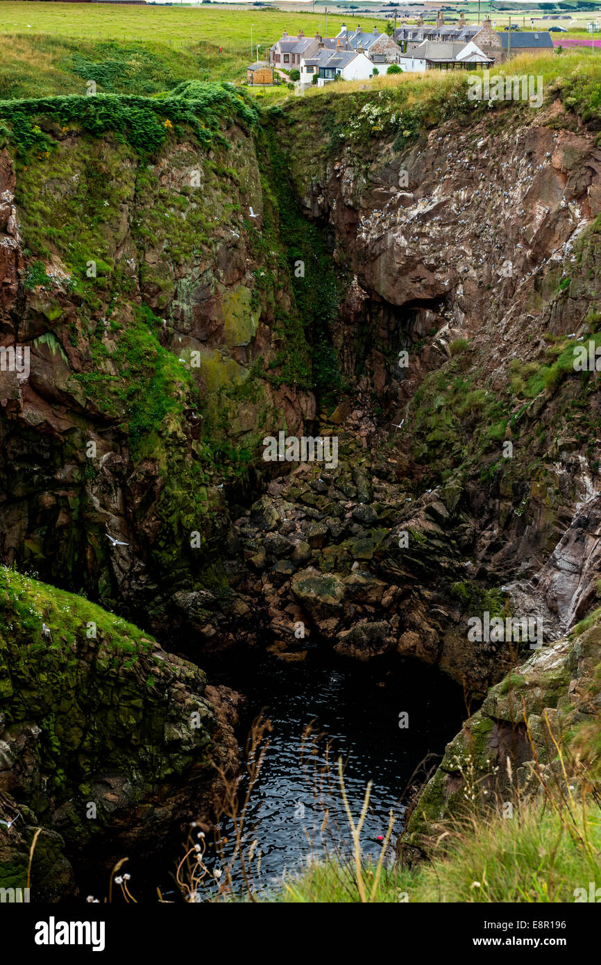 Bullars of Buchan Collapsed Cave Stock Photo