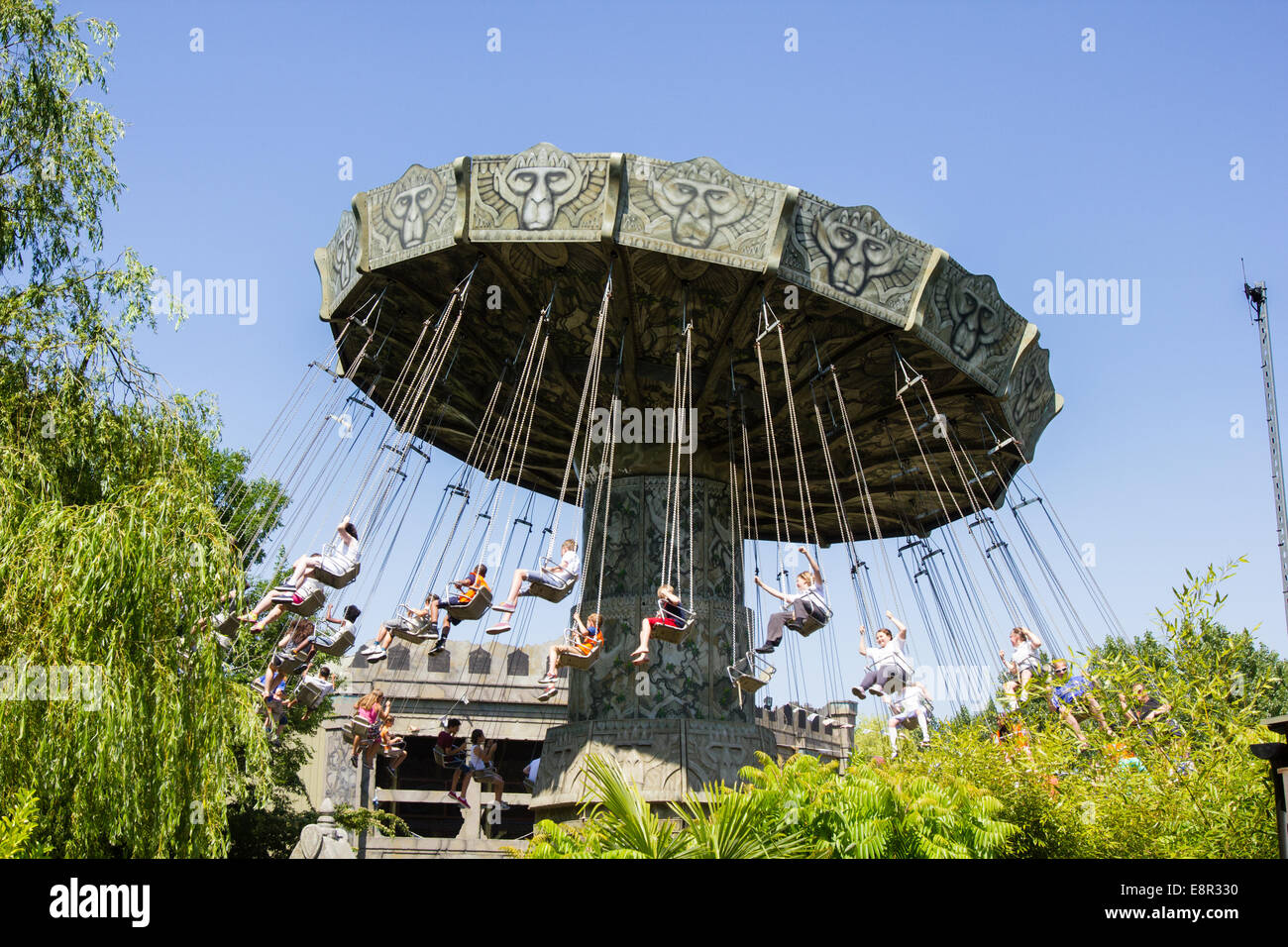 The Monkey Swinger carousel ride at Chessington World of Adventures Surrey UK Stock Photo