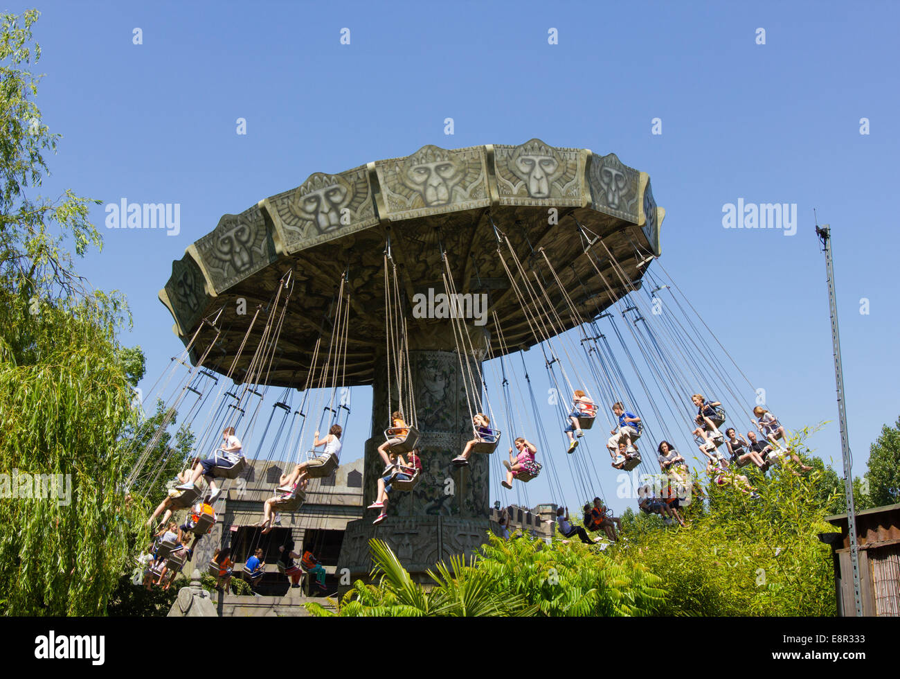 The Monkey Swinger carousel ride at Chessington World of Adventures Surrey UK Stock Photo