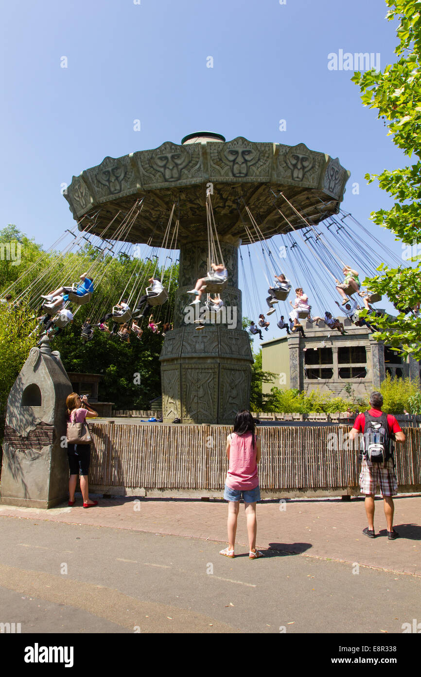 The Monkey Swinger carousel ride at Chessington World of Adventures Surrey UK Stock Photo