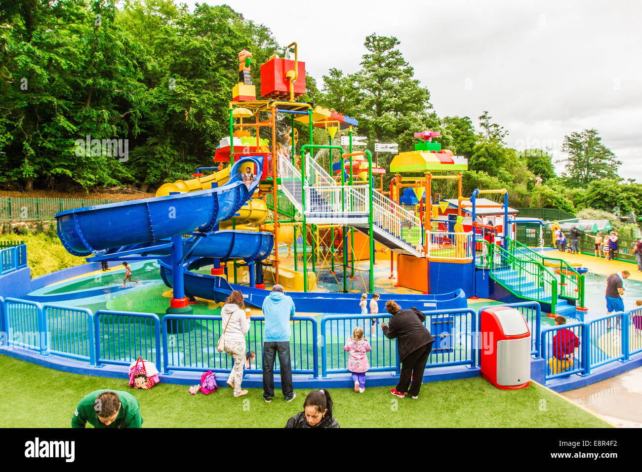 Drench Towers,Duplo Valley Splash & Play attraction at Legoland Windsor Resort, Windsor, Berkshire, England, United Kingdom Stock Photo