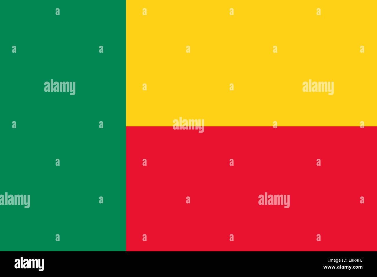 Flag of Benin - Benin flag standard ratio - true RGB color mode Stock Photo