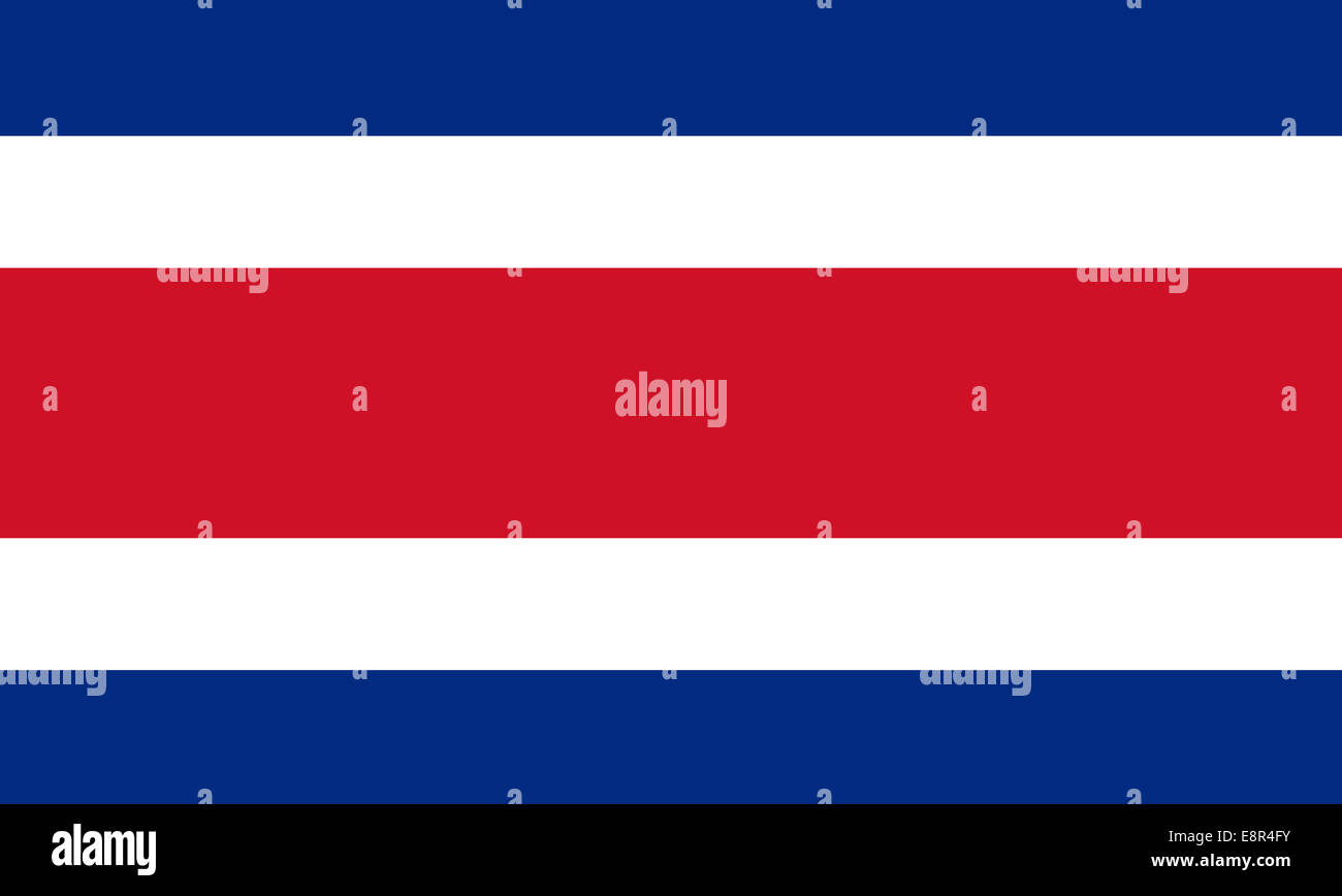 Flag of Costa Rica Costa Rica flag standard ratio true RGB color