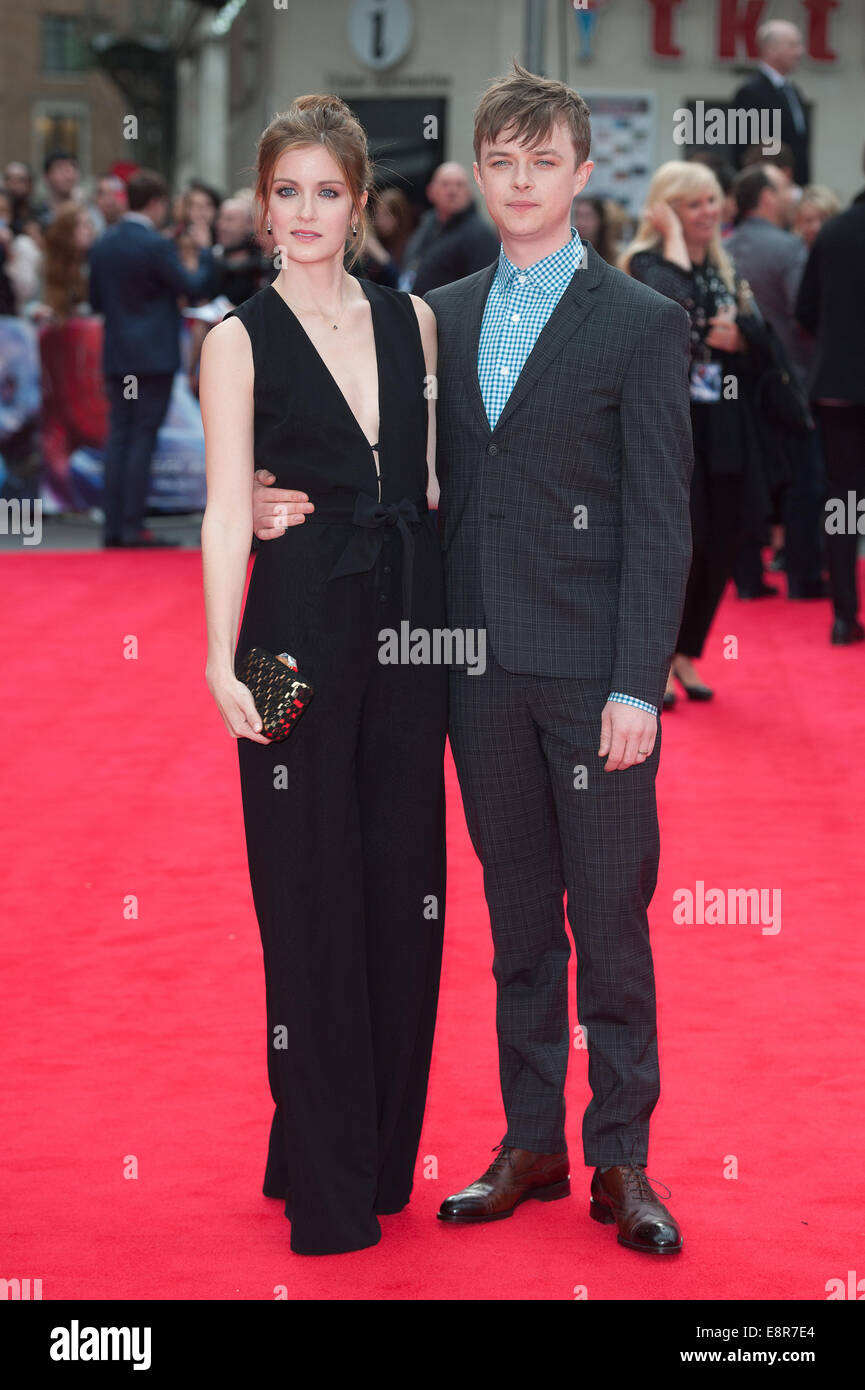 World Premiere of The Amazing Spiderman 2 held at the Odeon Leicester Square - Arrivals.  Featuring: Dane DeHaan Where: London, United Kingdom When: 10 Apr 2014 Stock Photo