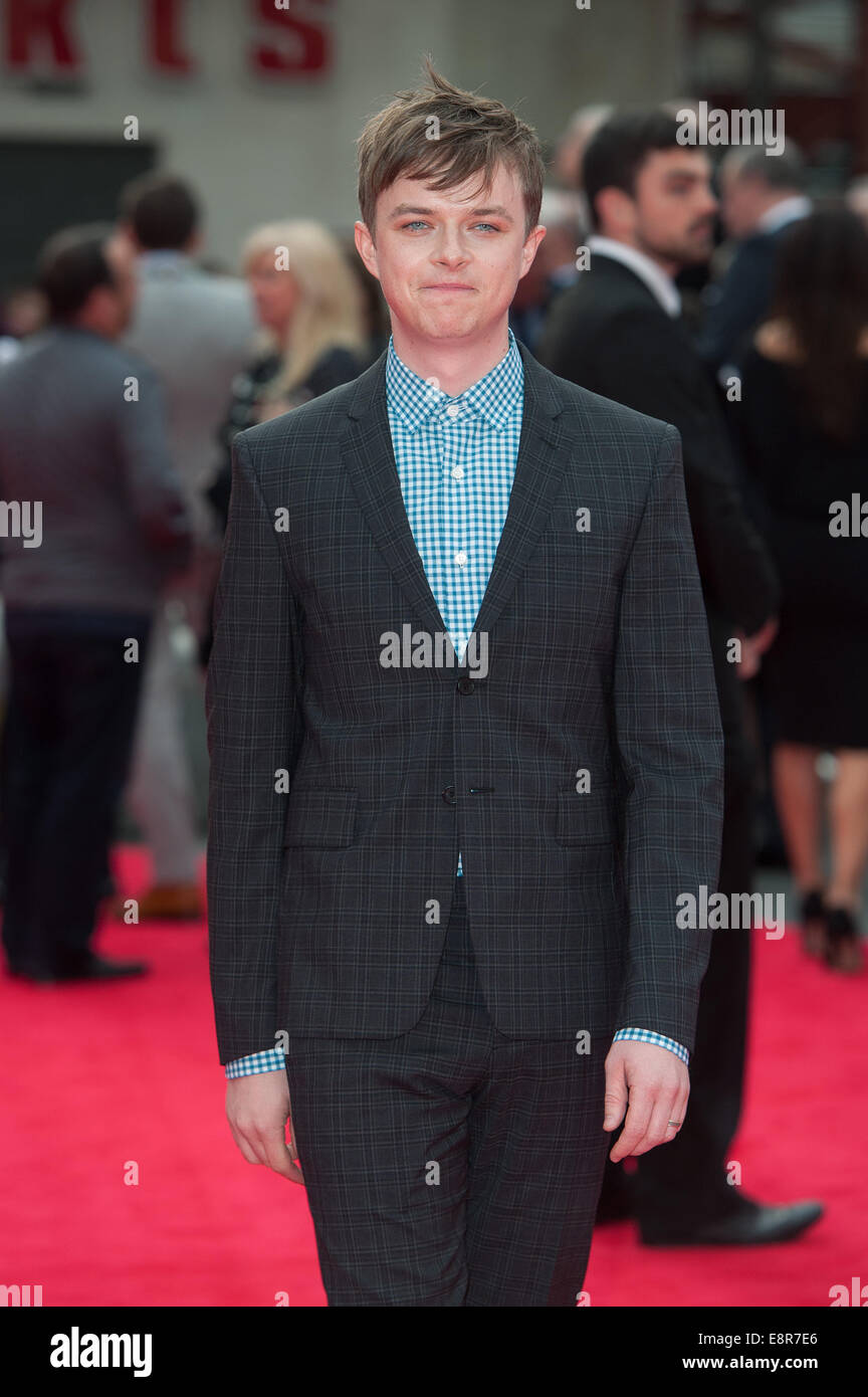 World Premiere of The Amazing Spiderman 2 held at the Odeon Leicester Square - Arrivals.  Featuring: Dane DeHaan,Guest Where: London, United Kingdom When: 10 Apr 2014 Stock Photo