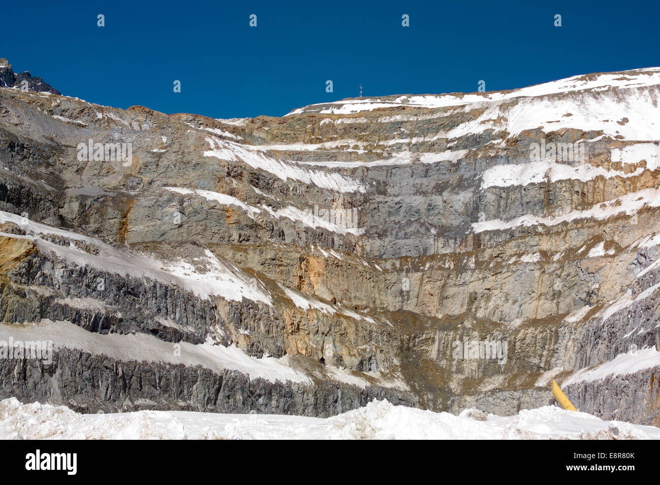 Andina Copper Mine in Chile Stock Photo