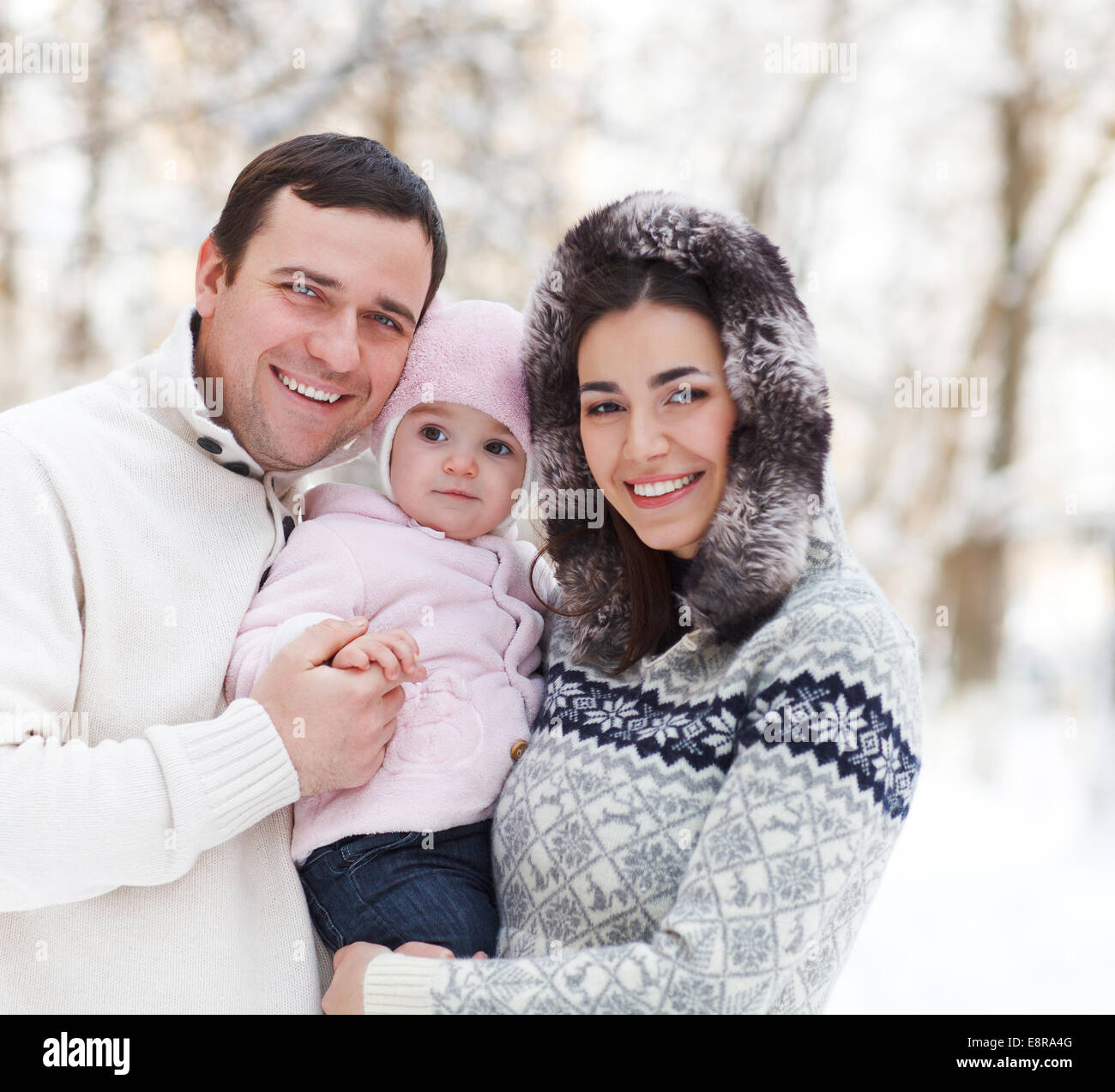 Happy family with baby outside hi-res stock photography and images - Alamy