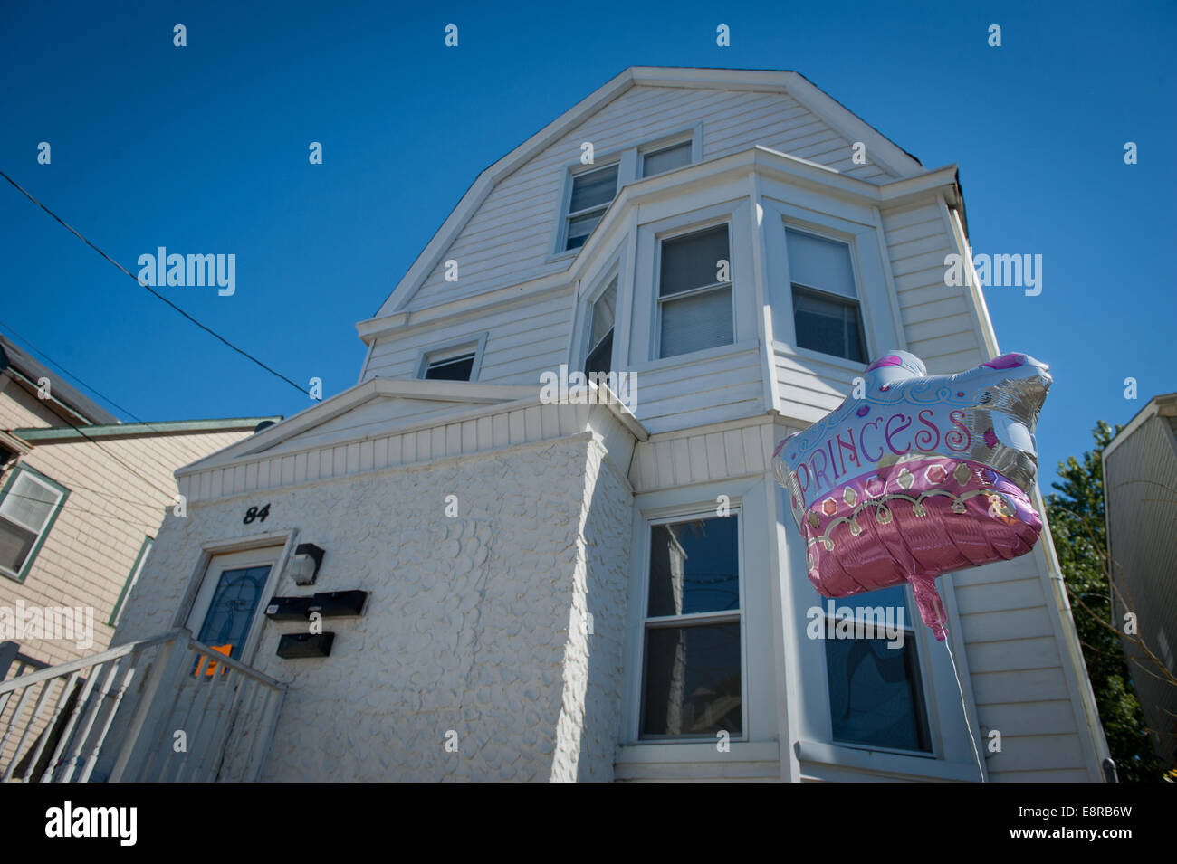 Irvington, New Jersey, USA. 12th Oct, 2014. A balloon left as a