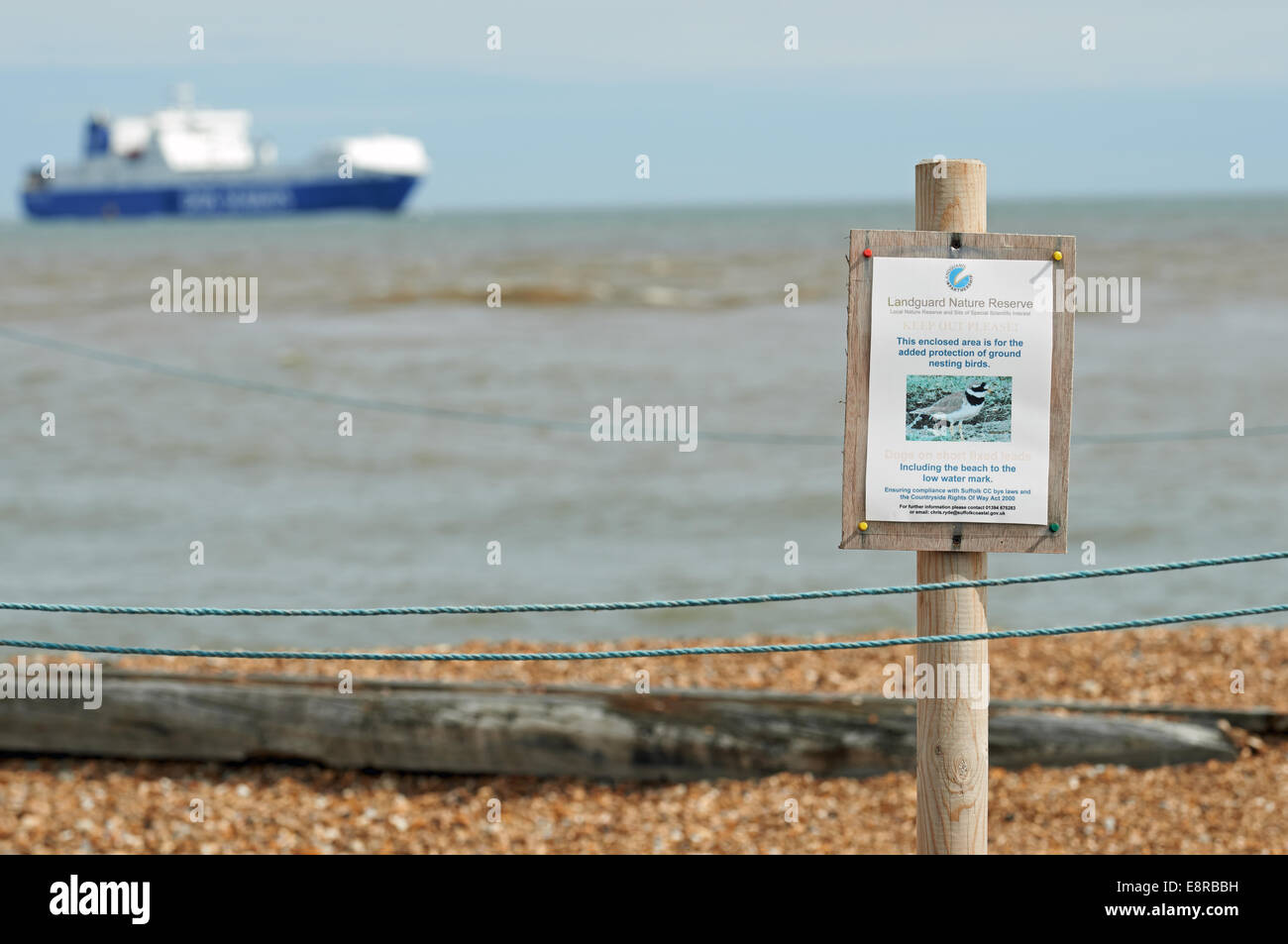 Keep out for the added protection of ground nesting birds, Landguard