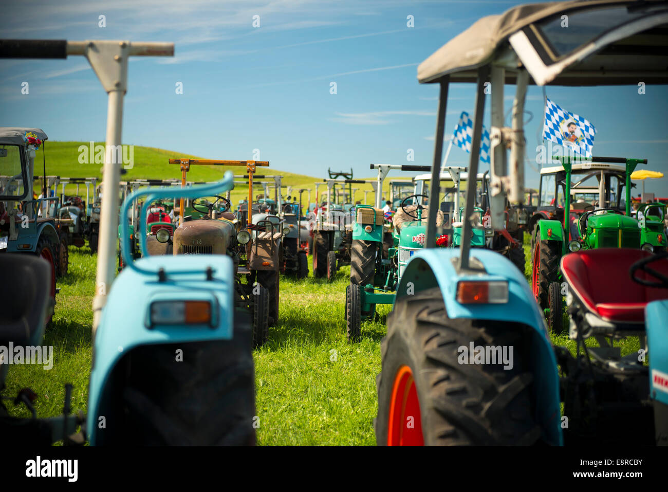 Classic Tractor Rallye at Bavaria, Germany Stock Photo Alamy