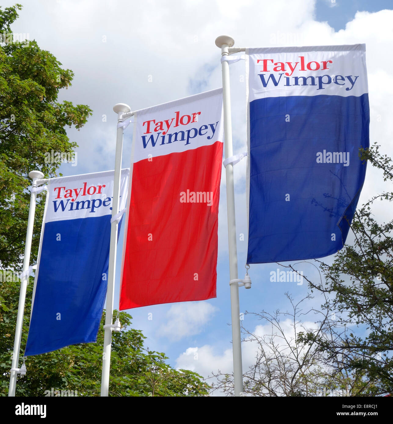 Taylor Wimpey Building Company Flag, UK Stock Photo