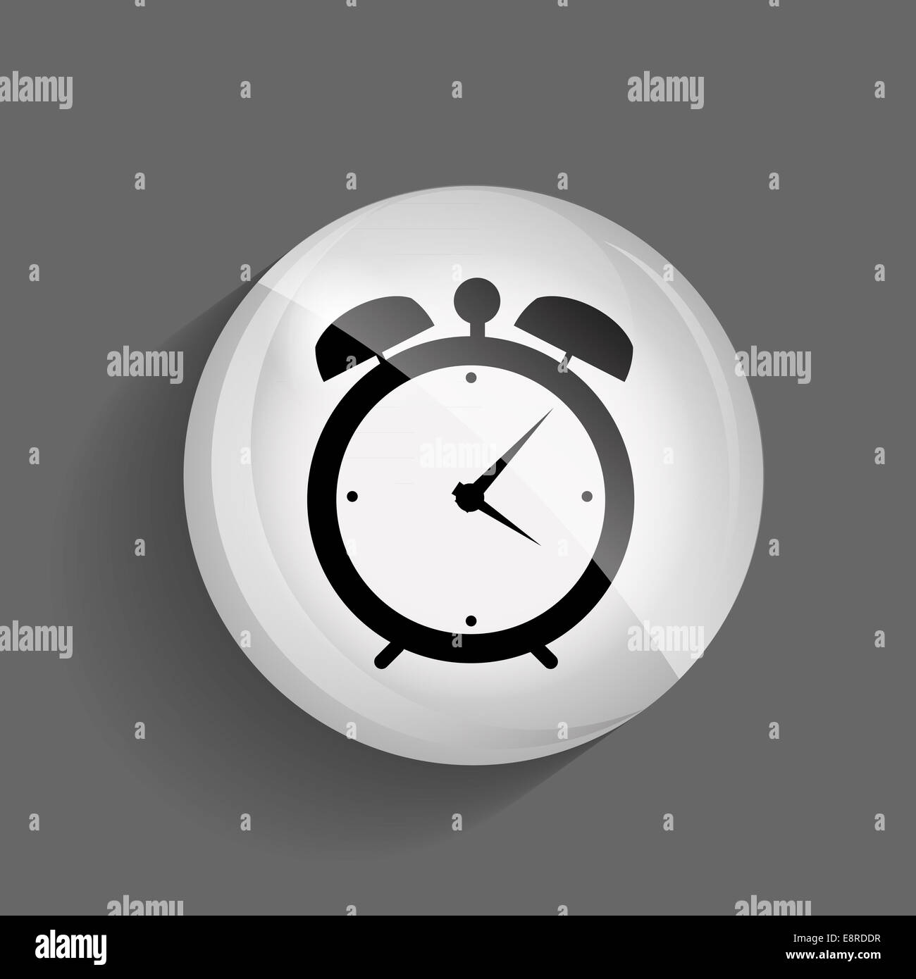 Time Glossy Icon Vector Illustration Stock Photo