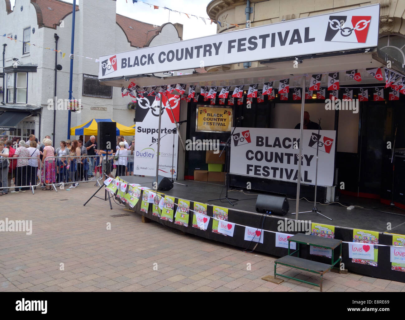Stage at Stourbridge Carnival, Black Country Festival, High Street