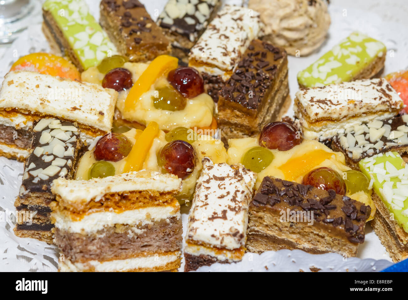 Delicious cookies on a plate for desert Stock Photo