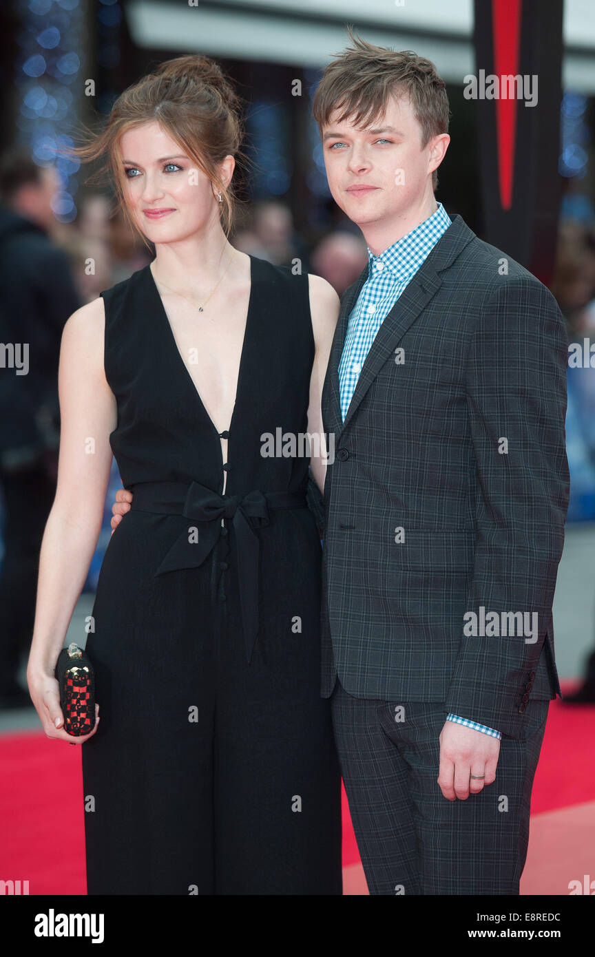World Premiere of The Amazing Spiderman 2 held at the Odeon Leicester Square - Arrivals.  Featuring: Dane DeHaan,Anna Wood Where: London, United Kingdom When: 10 Apr 2014 Stock Photo