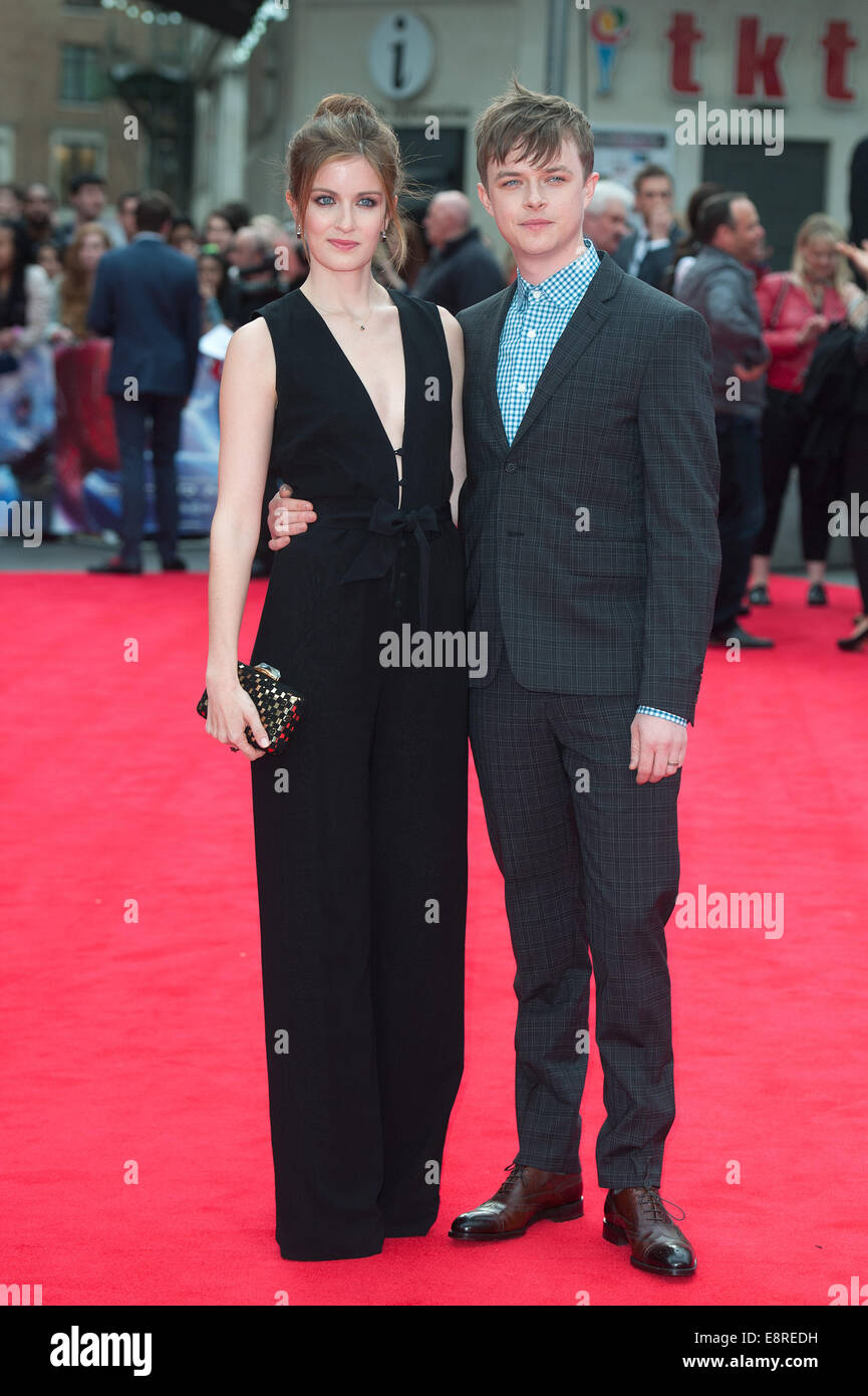 World Premiere of The Amazing Spiderman 2 held at the Odeon Leicester Square - Arrivals.  Featuring: Dane DeHaan,Anna Wood Where: London, United Kingdom When: 10 Apr 2014 Stock Photo