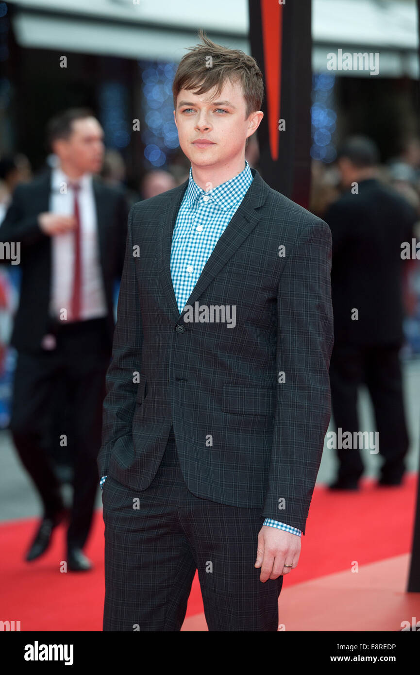World Premiere of The Amazing Spiderman 2 held at the Odeon Leicester Square - Arrivals.  Featuring: Dane DeHaan Where: London, United Kingdom When: 10 Apr 2014 Stock Photo