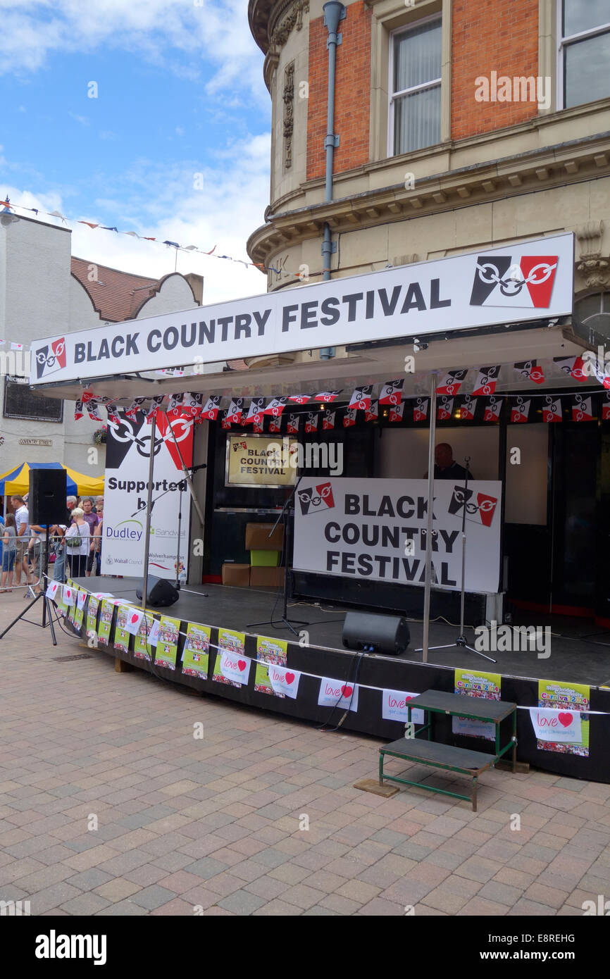 Stage at Stourbridge Carnival, Black Country Festival, High Street