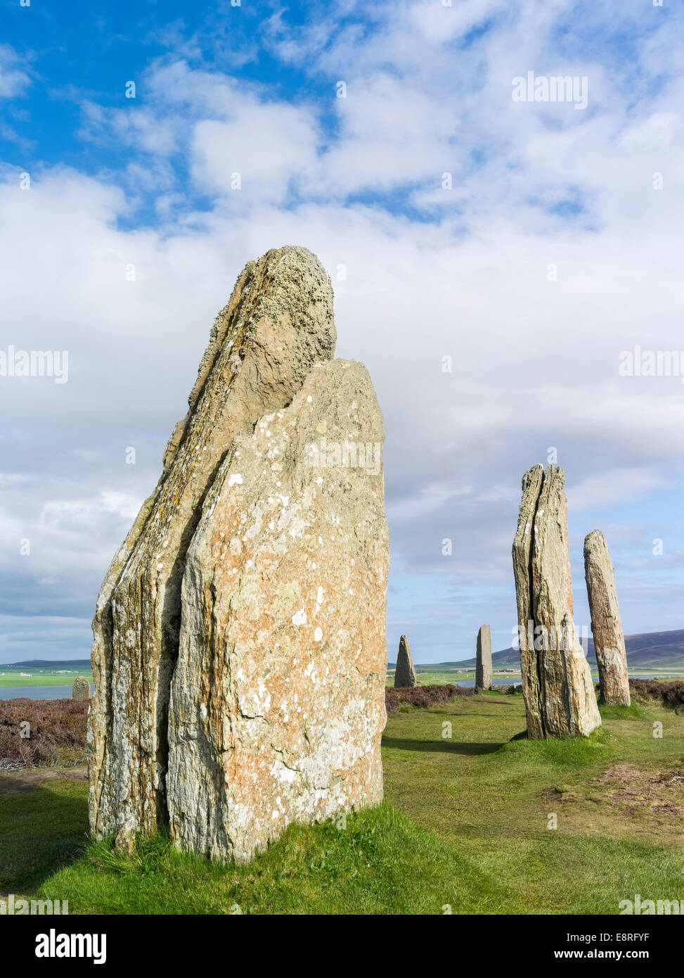 Ring of Brodgar, a UNESCO World Heritage Site. Orkney Islands, Scotland. (Large format sizes available) Stock Photo