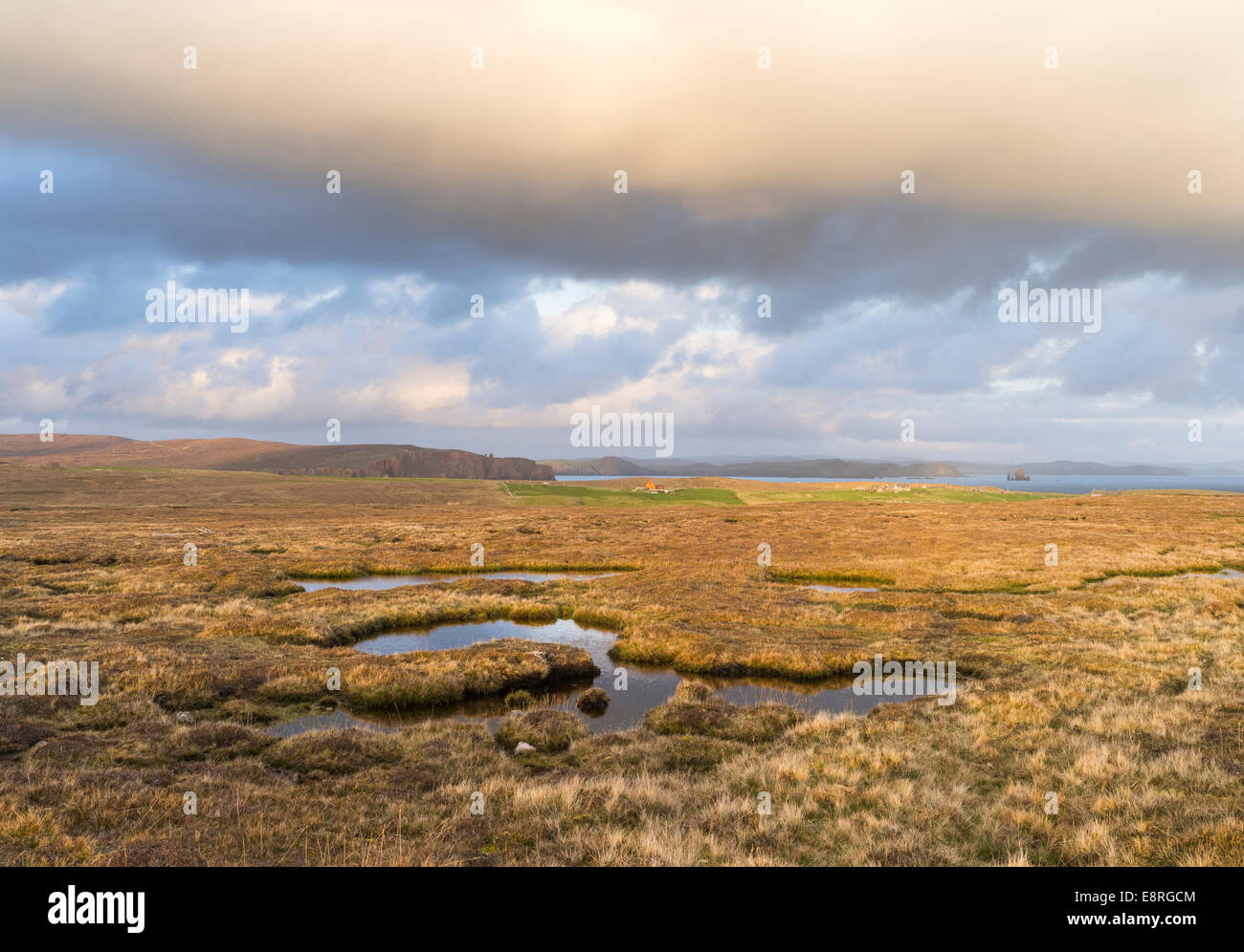 Landscape in Eshaness, Northmavine, Shetland islands, Scotland. (Large format sizes available) Stock Photo