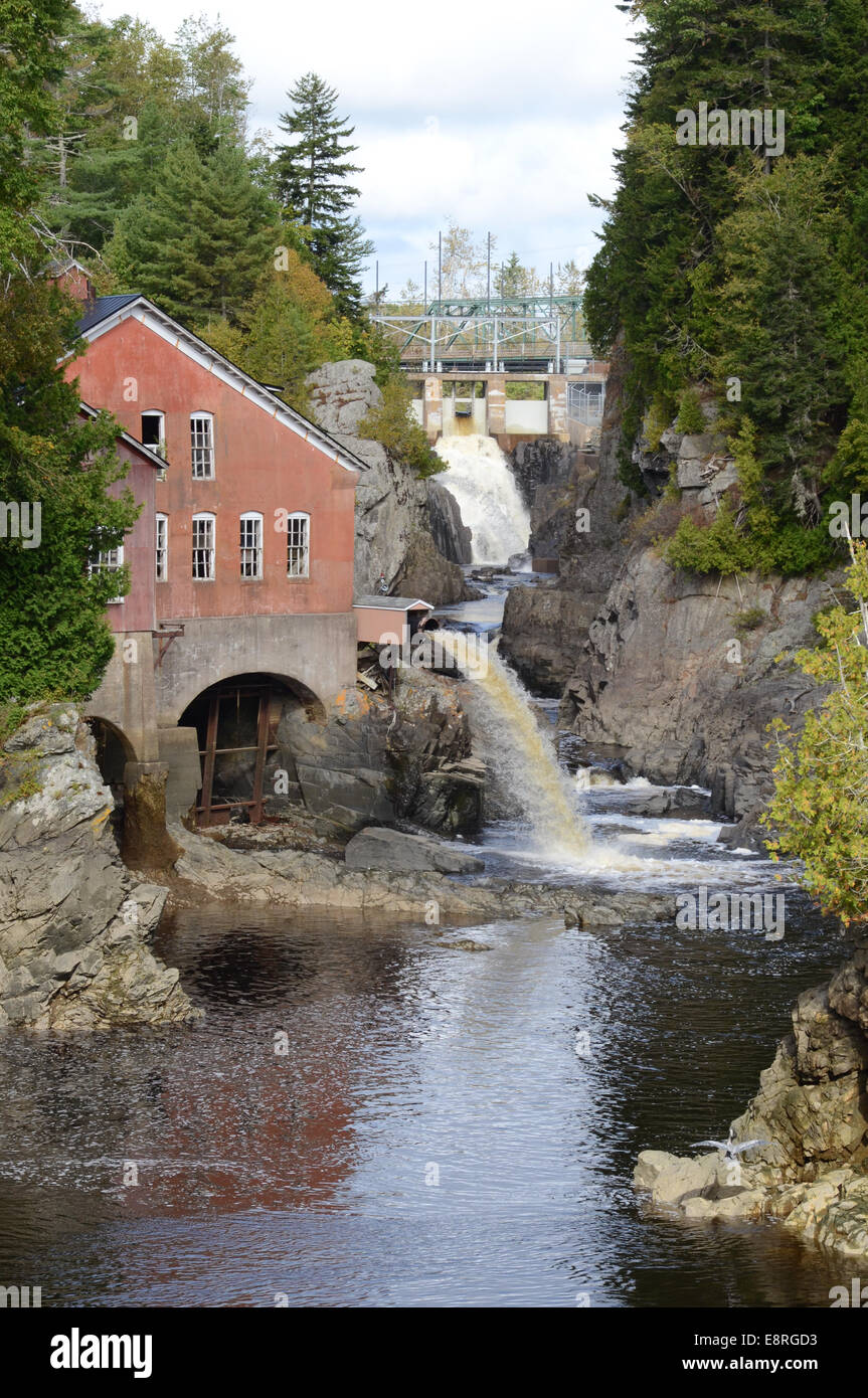 Water mill on the Magaguadavic River, St New Brunswick Stock
