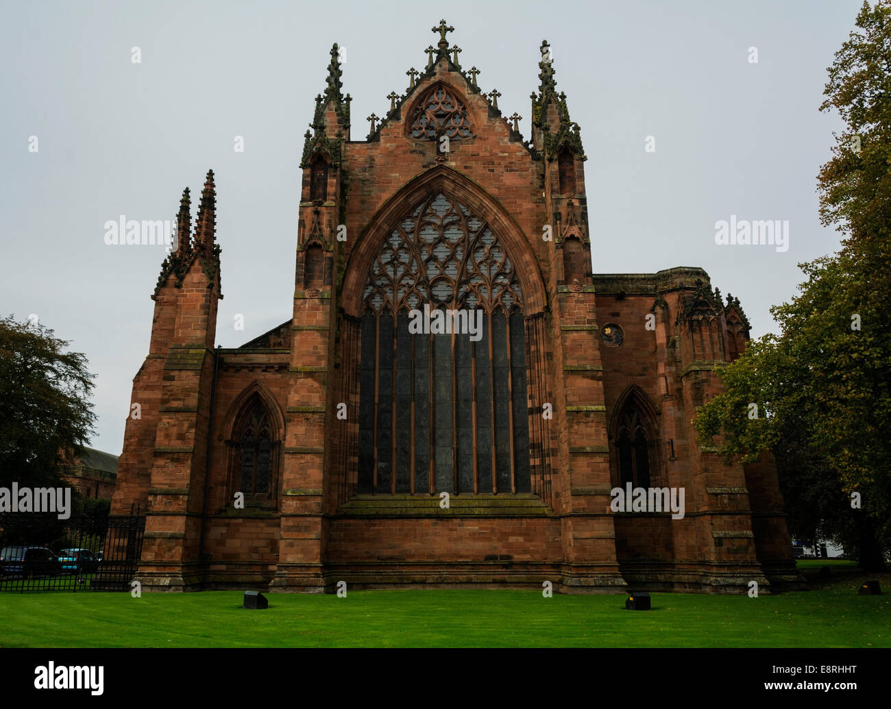 The Cathedral Church of the Holy and Undivided Trinity, or Carlisle Cathedral, the seat of the Anglican Bishop of Carlisle. Stock Photo