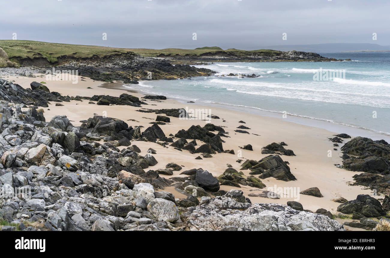 Coast near West Sandwick, Yell island, Shetland islands, Scotland. (Large format sizes available) Stock Photo