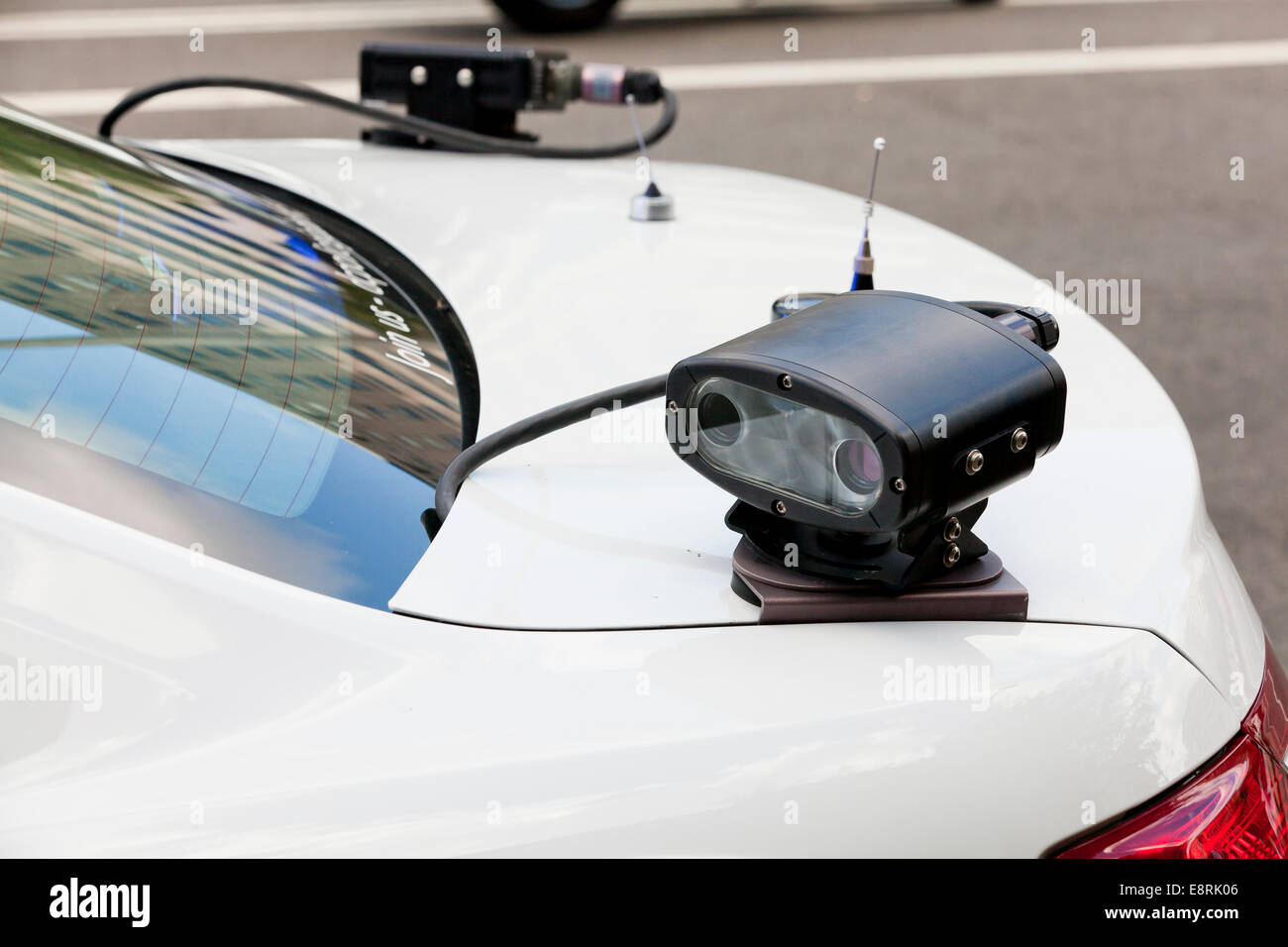 Automatic license plate recognition camera on back of police car -  Washington, DC USA Stock Photo - Alamy