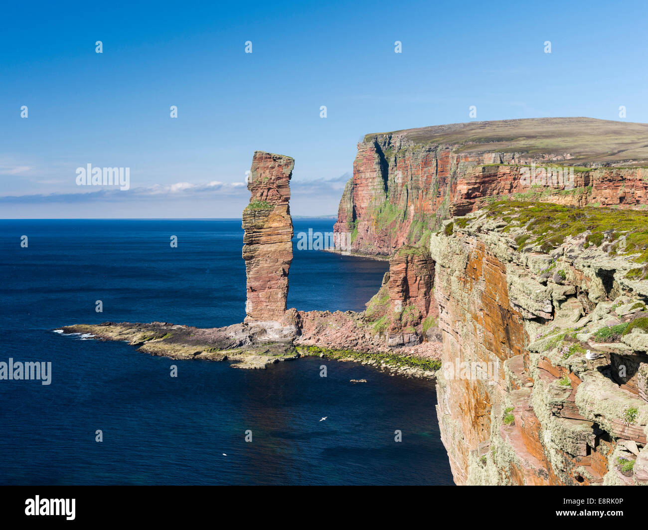 Old Man of Hoy, one of the icons of the Orkney islands, Orkney islands, Scotland. (Large format sizes available) Stock Photo