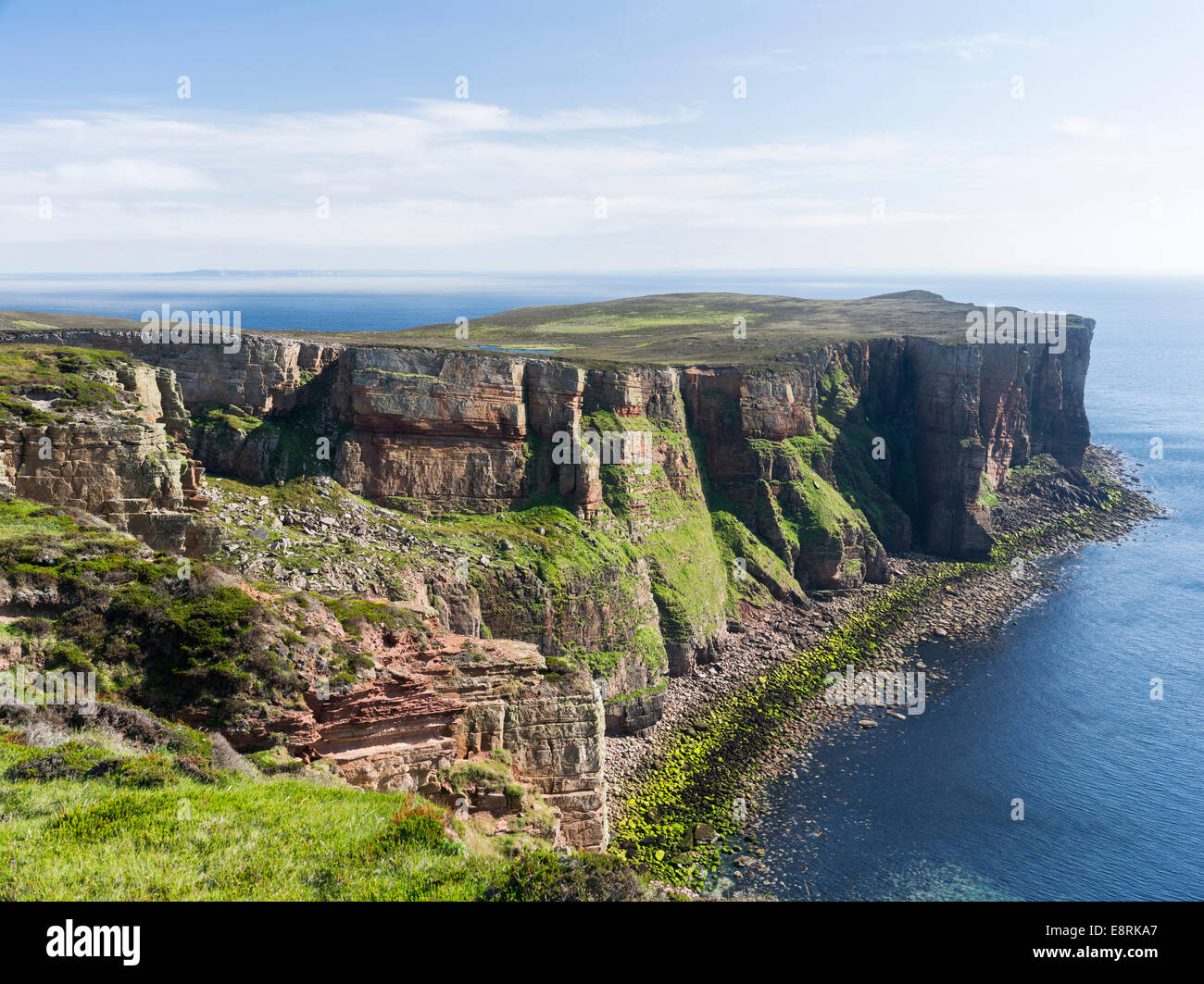 The cliffs of Hoy island near the Old Man of Hoy, Orkney islands ...