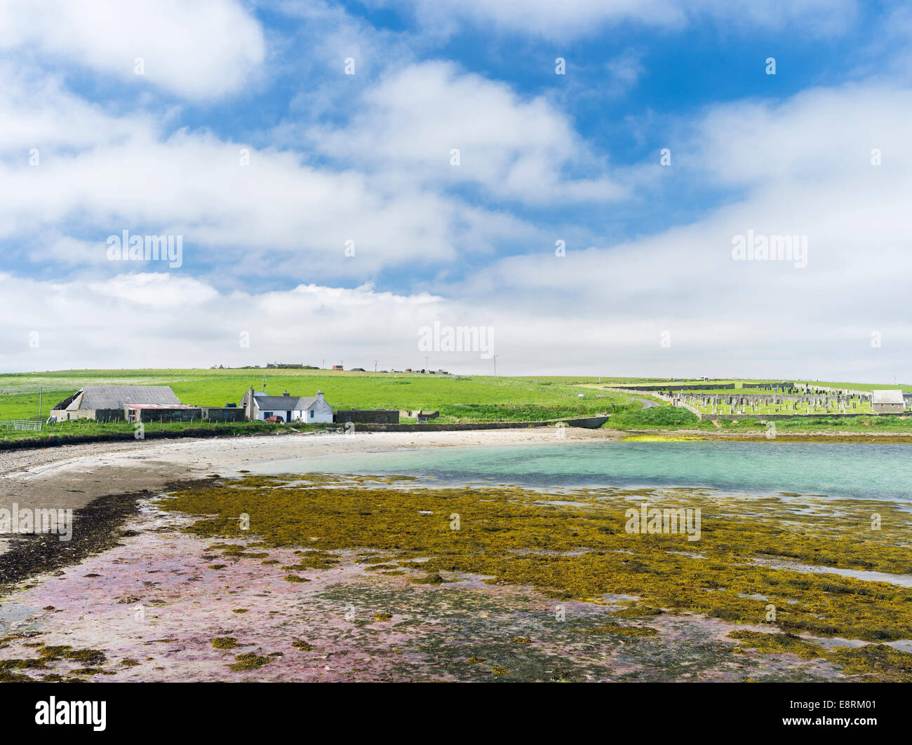 Hoy island, South Walls with croft and coast towards Scapa Flow, Orkney islands, Scotland. (Large format sizes available) Stock Photo