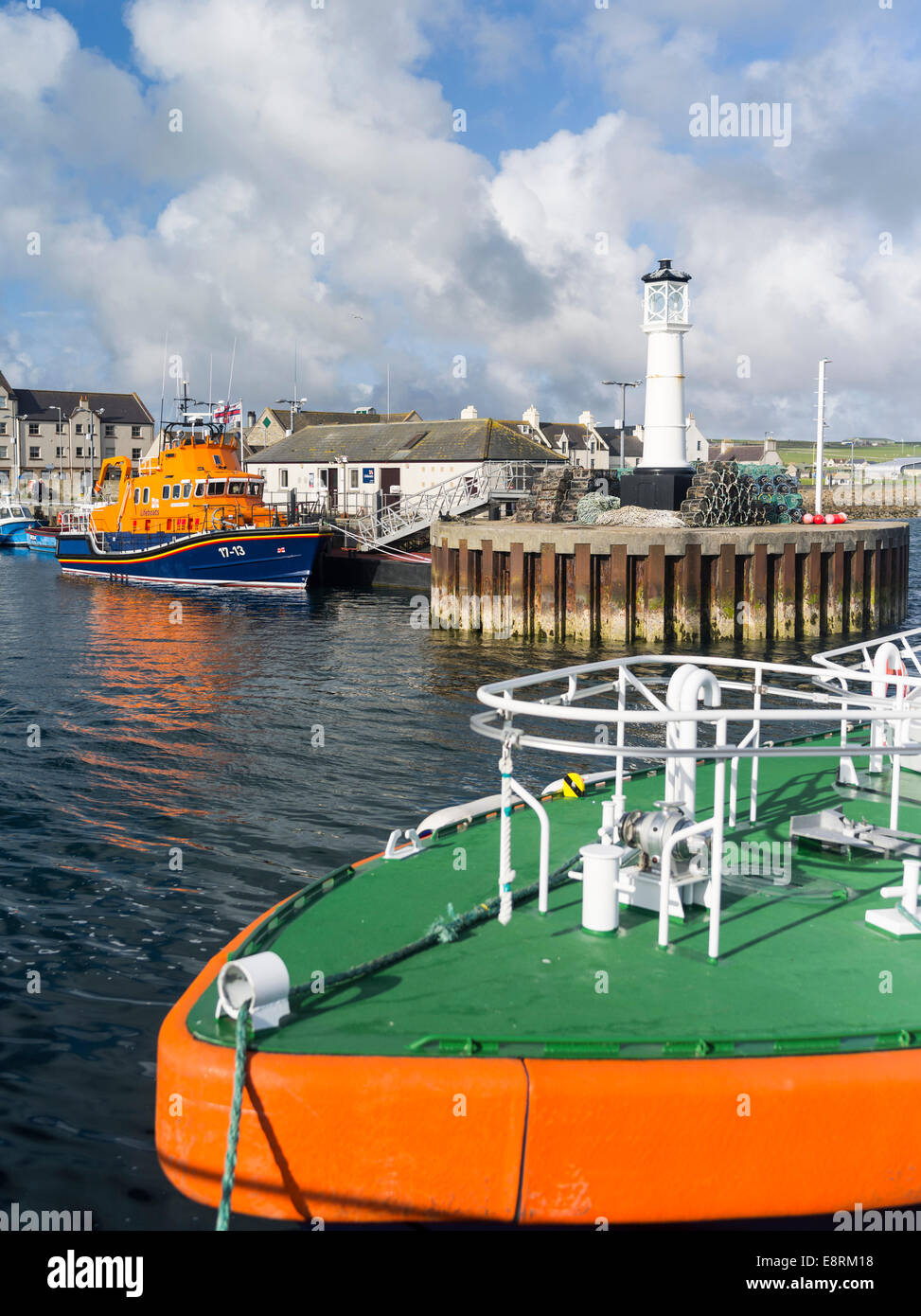 Traditional harbor near the old town waterfront, Kirkwall, Orkney