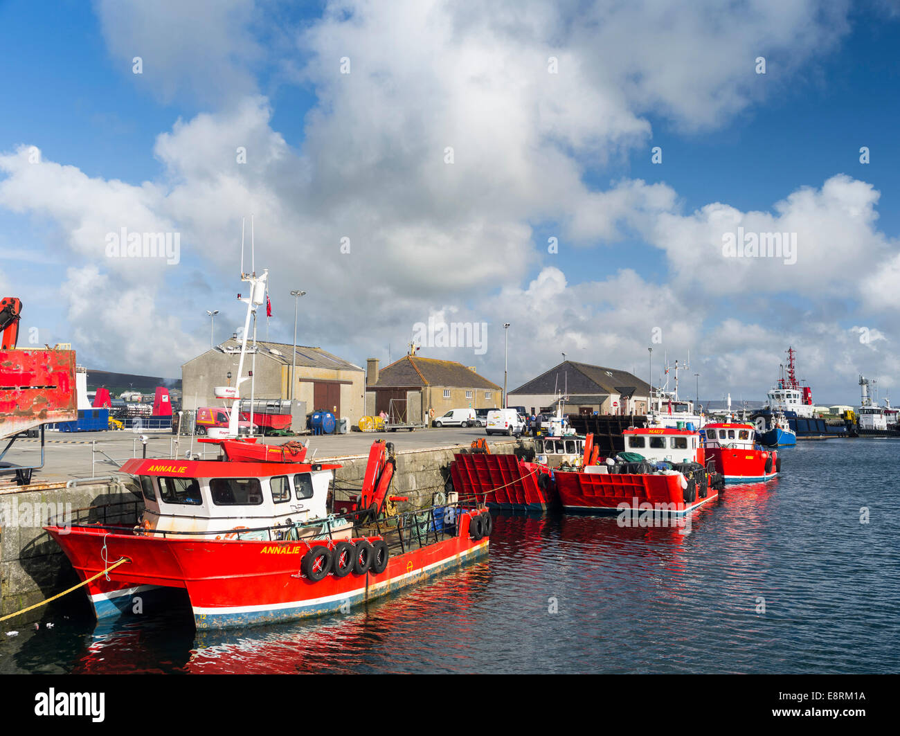 Traditional harbor near the old town waterfront, Kirkwall, Orkney islands, Scotland. (Large format sizes available) Stock Photo