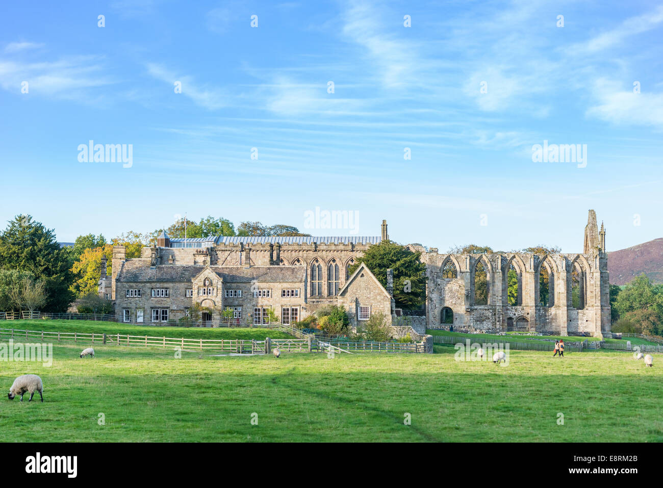Ruins of Bolton Priory at Bolton Abbey Estate, Yorkshire Dales, North