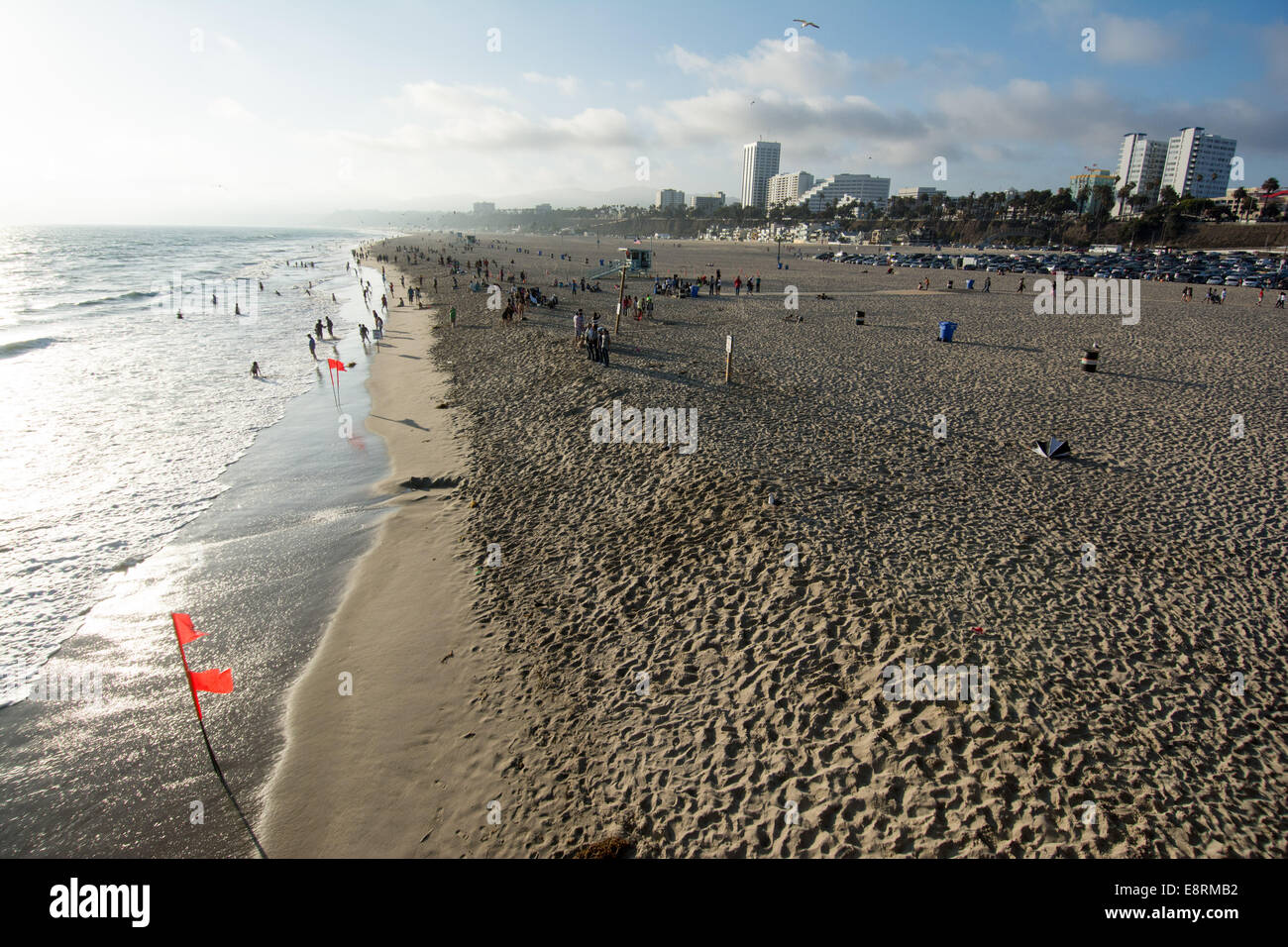 Santa Monica Beach, Los Angeles, California, USA Stock Photo
