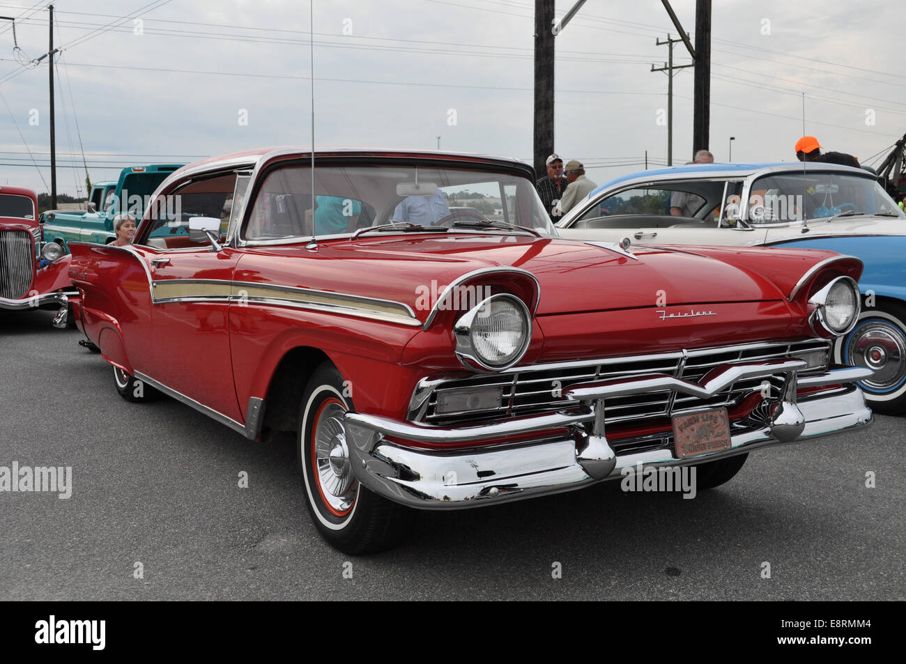 A 1957 Ford Fairlane 500 car. Stock Photo