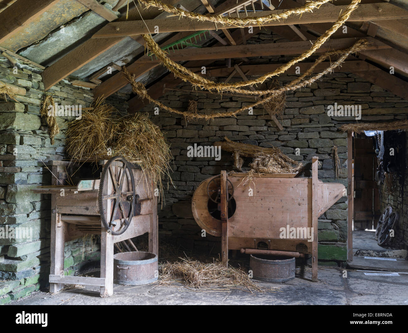 Corrigall Farm Museum in Harray on, in a condition dating back to the 19th century, Orkney islands, Scotland. Stock Photo