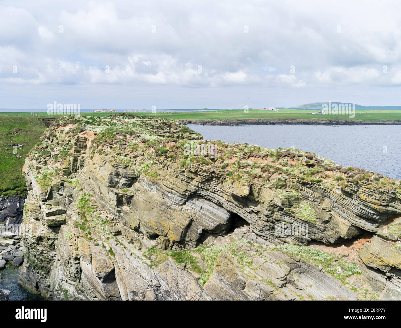 Landscape on Westray, a small island in the Orkney archipelago, Orkney islands, Scotland. (Large format sizes available) Stock Photo