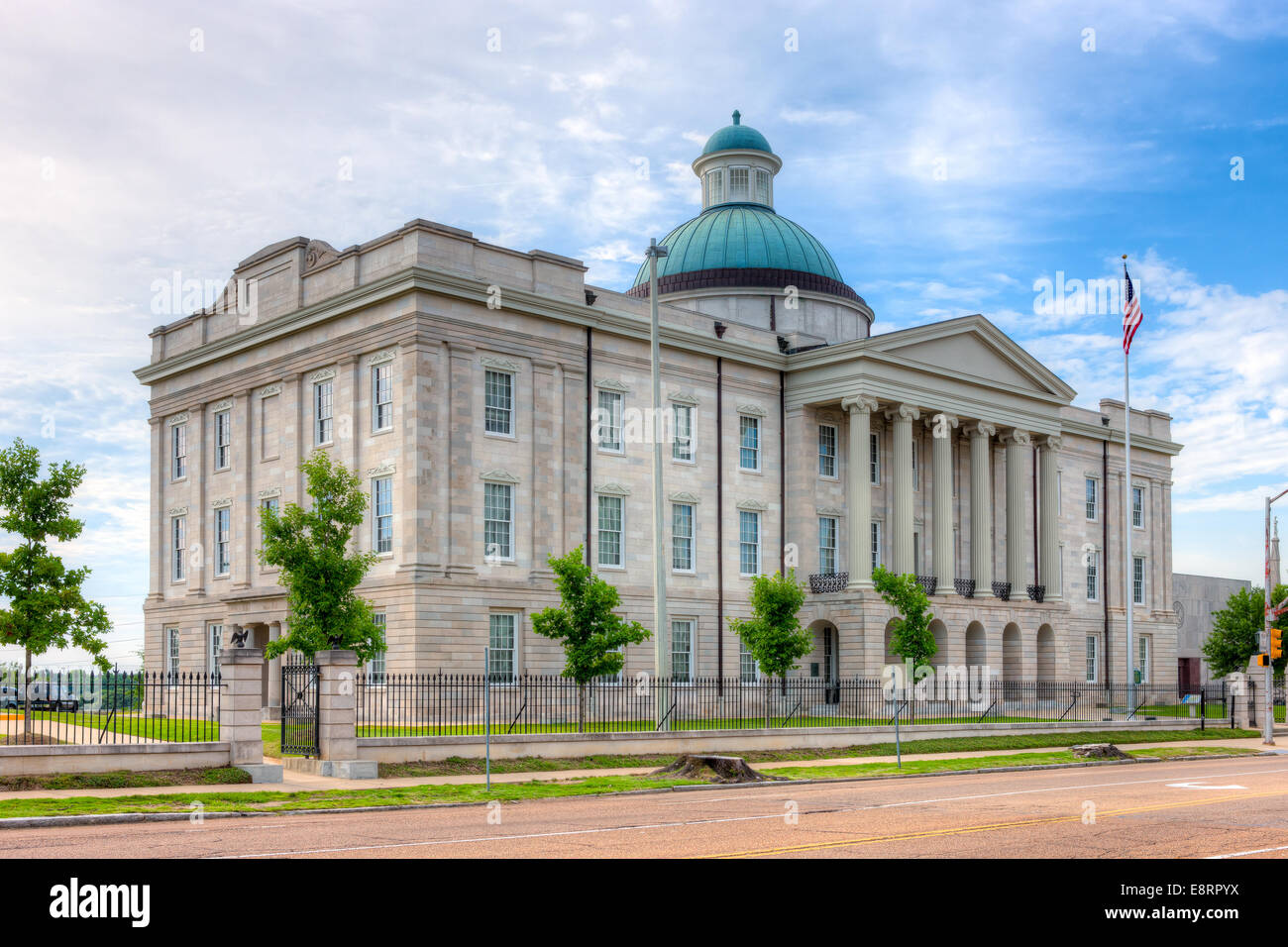 The Old Mississippi State Capitol, located in Jackson, Mississippi, was built in 1837 and served as the Capitol until 1903. Stock Photo