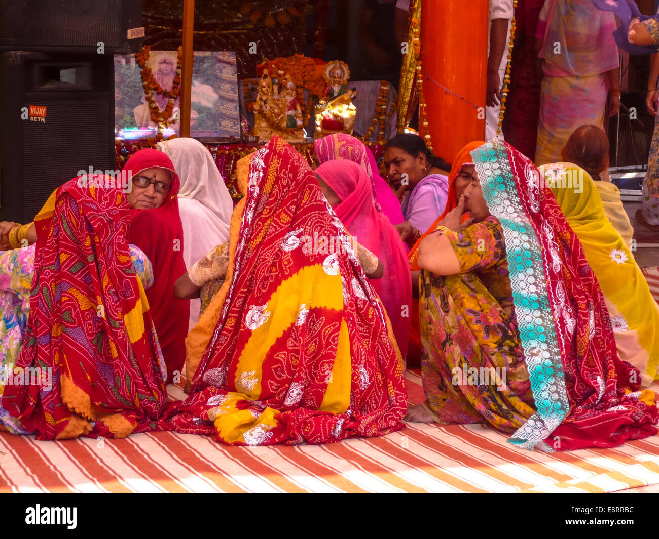 group of rajasthani women in rishikesh, india Stock Photo