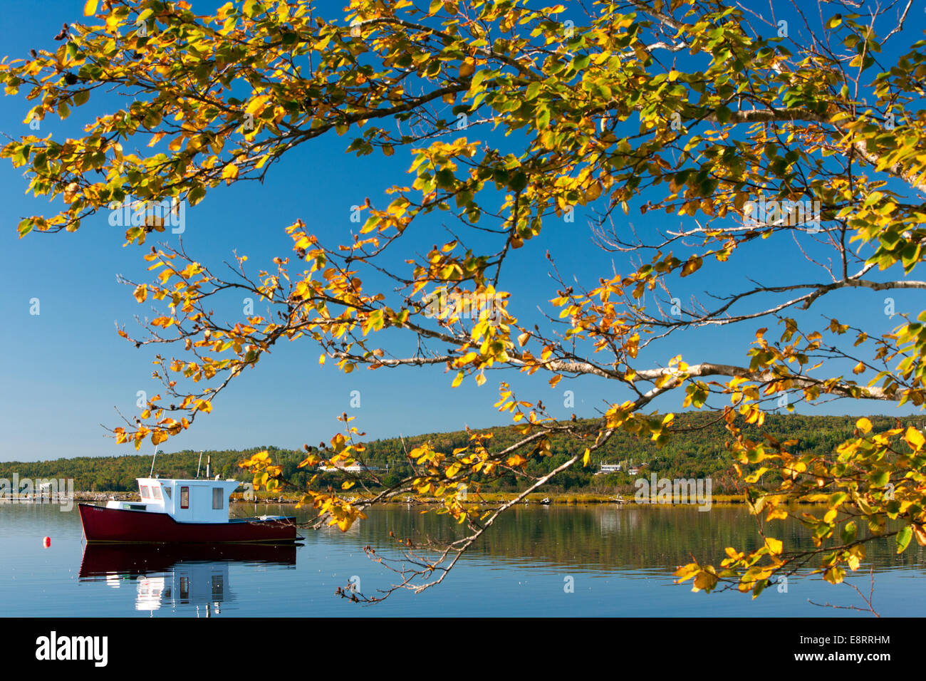 Red Cape Islander near Baddeck, Cape Breton Island, Nova Scotia, Canada Stock Photo